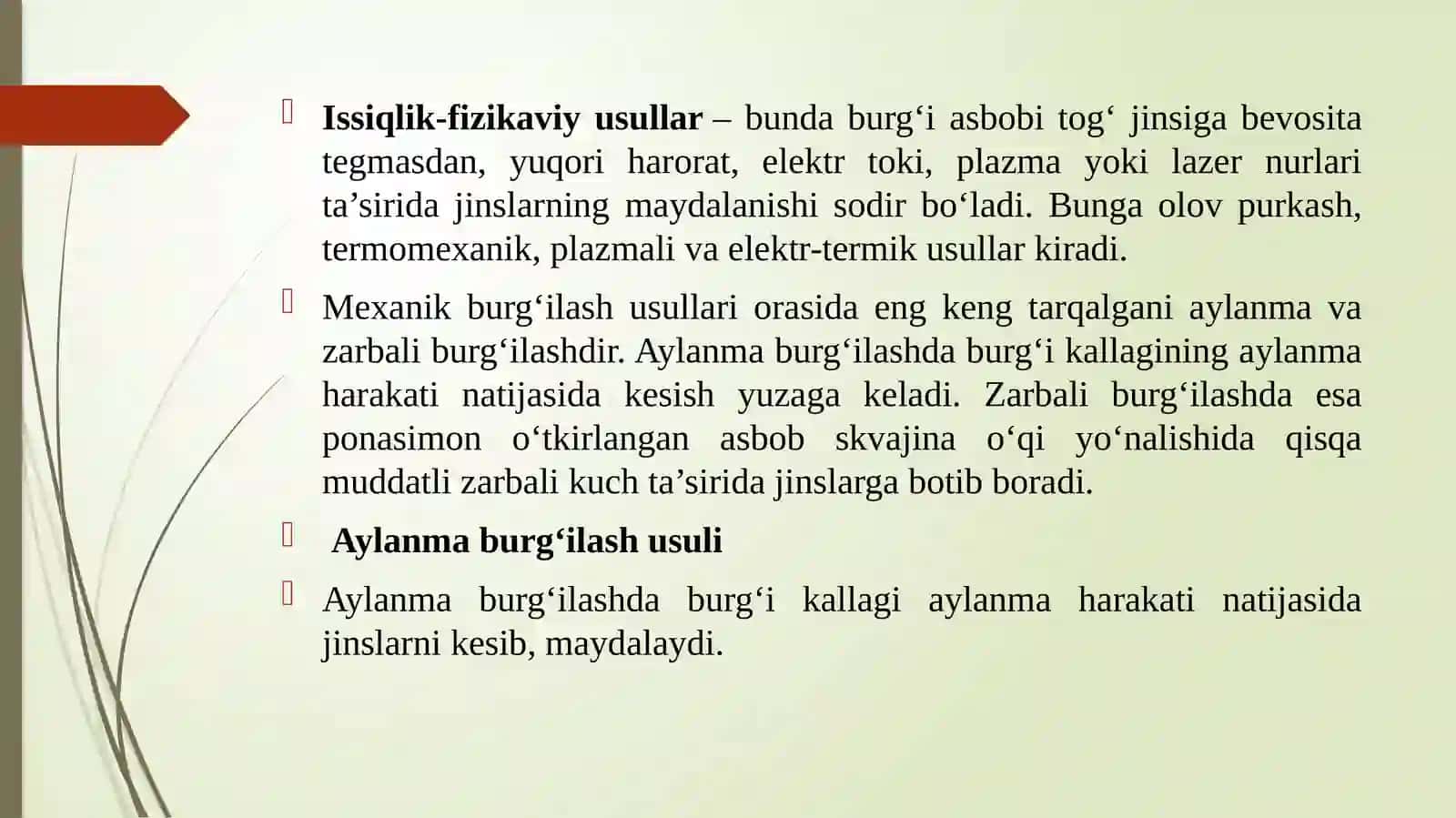 Skvajina yoki shpurlarni burg’ilash texnologiyalari 4