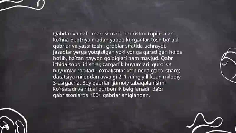 Koʻhna Baqtriya madaniyati arxeologik topilmalarda 4