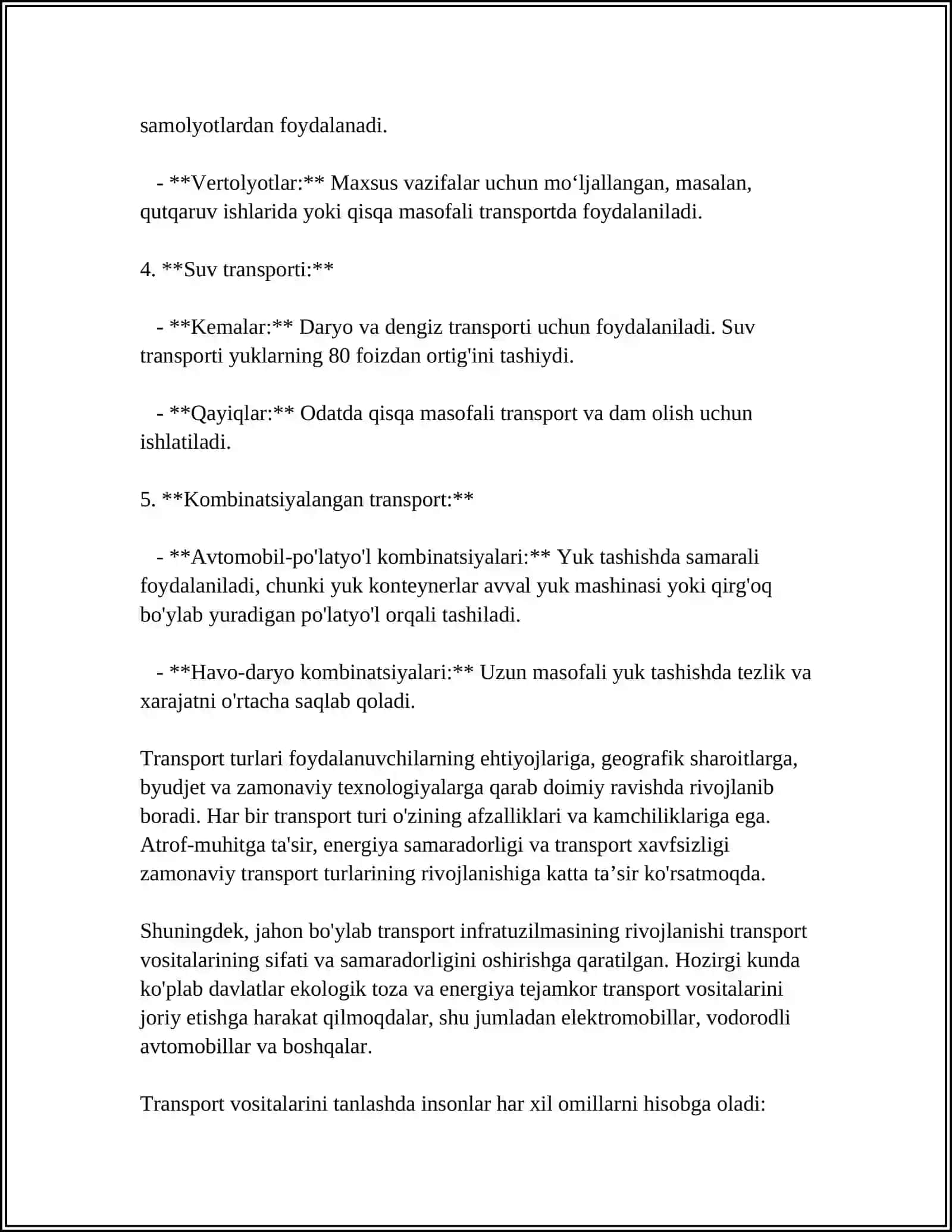 PAXTA TOZALASH KORXONALARIDA ISHLATILADIGAN TRANSPORT VOSITALARI 4