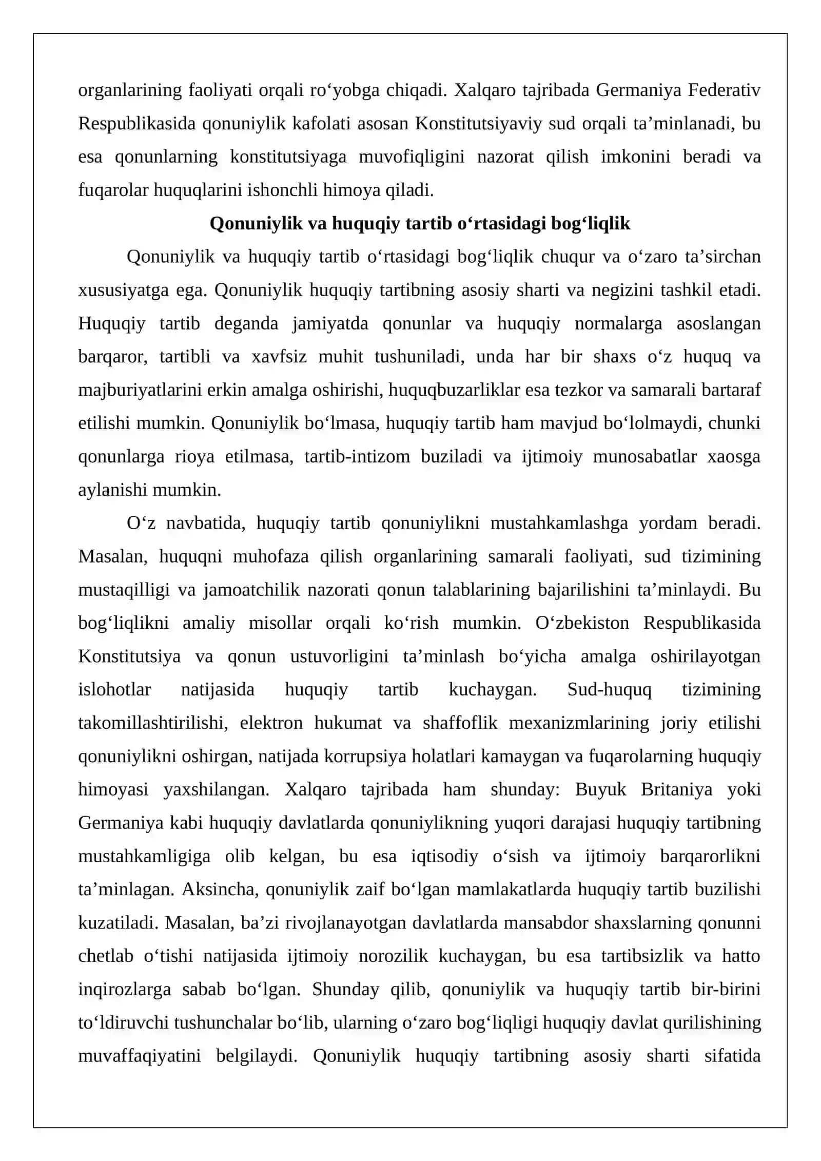 Qonuniylik kafolati: tushunchasi va turlari 4