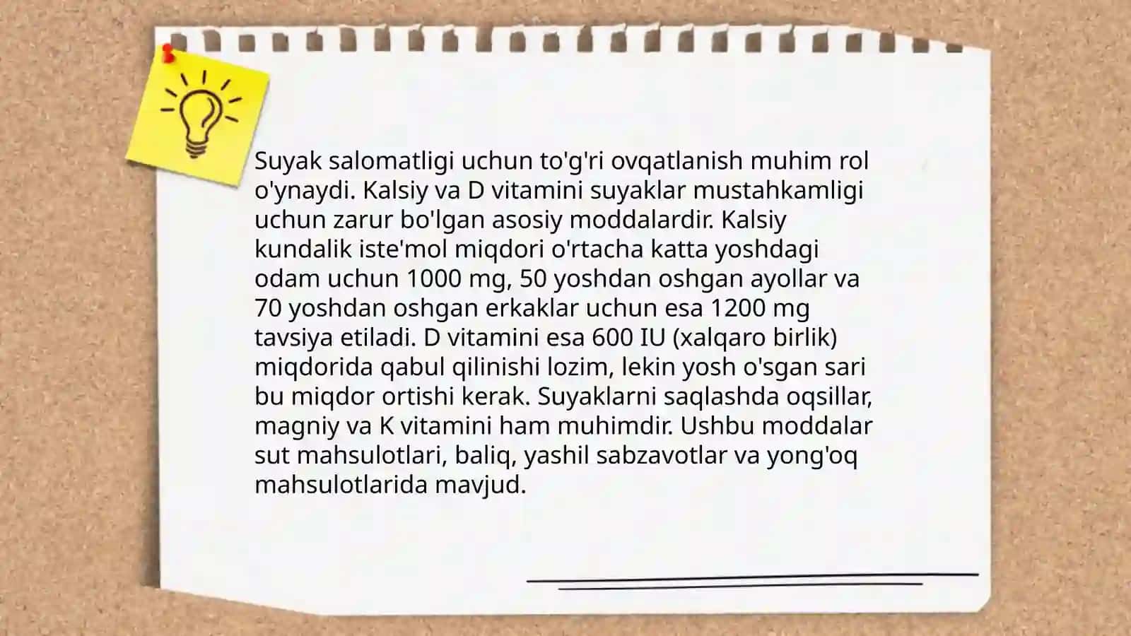 Suyak o'sishda turmush tarzining va tashqi omillarning ta'siri 4