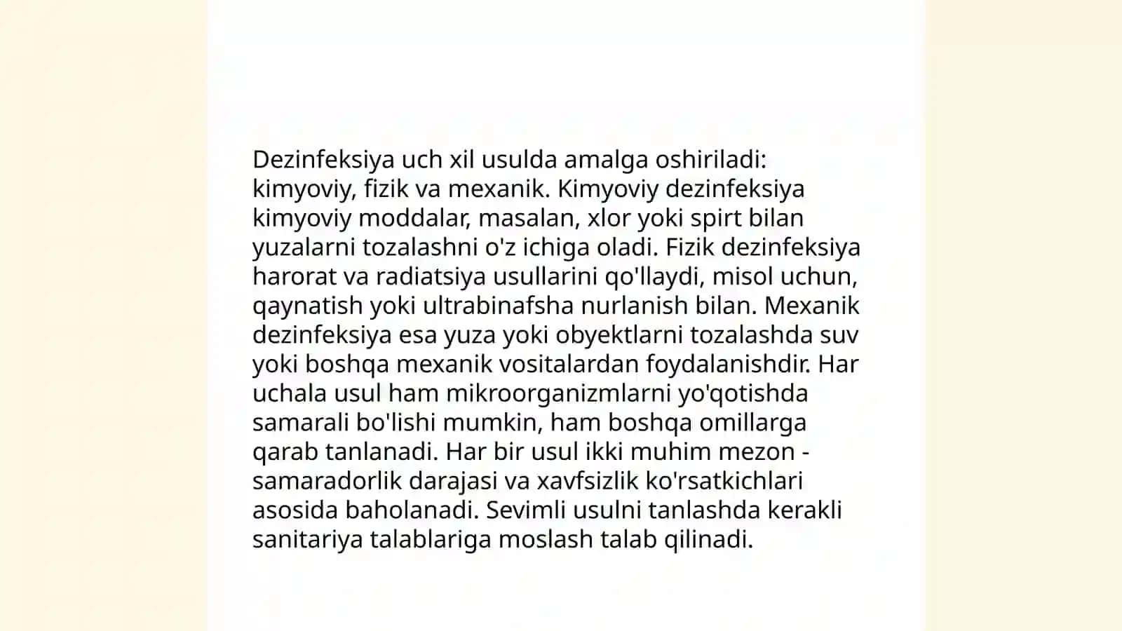 Dezinfektsiya qilish turlari va usullari 4