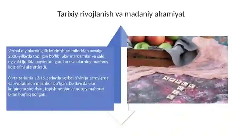 Verbal o'yinlarining tabiati,oʻziga xos tomonlari 4