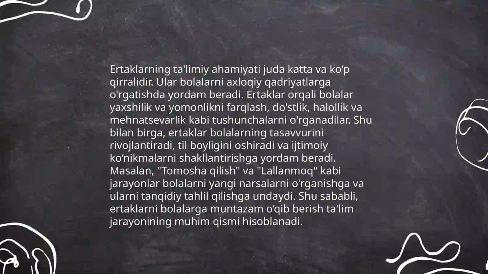 Boshlang‘ich sinfda xalq og‘zaki ijodi ustida ishlash yuzasidan metodik tavsiyalar ishlab chiqish (3–4-sinflar) 4