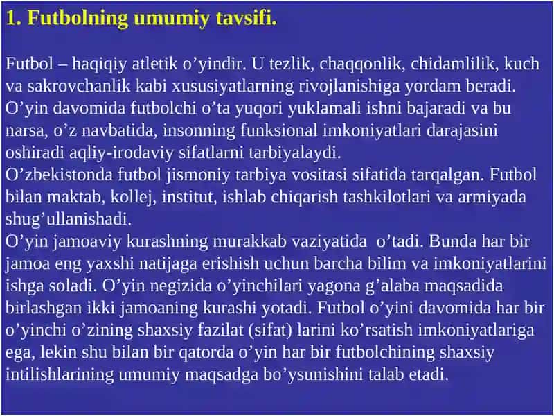 Futbol oʻyini texnikasi 4
