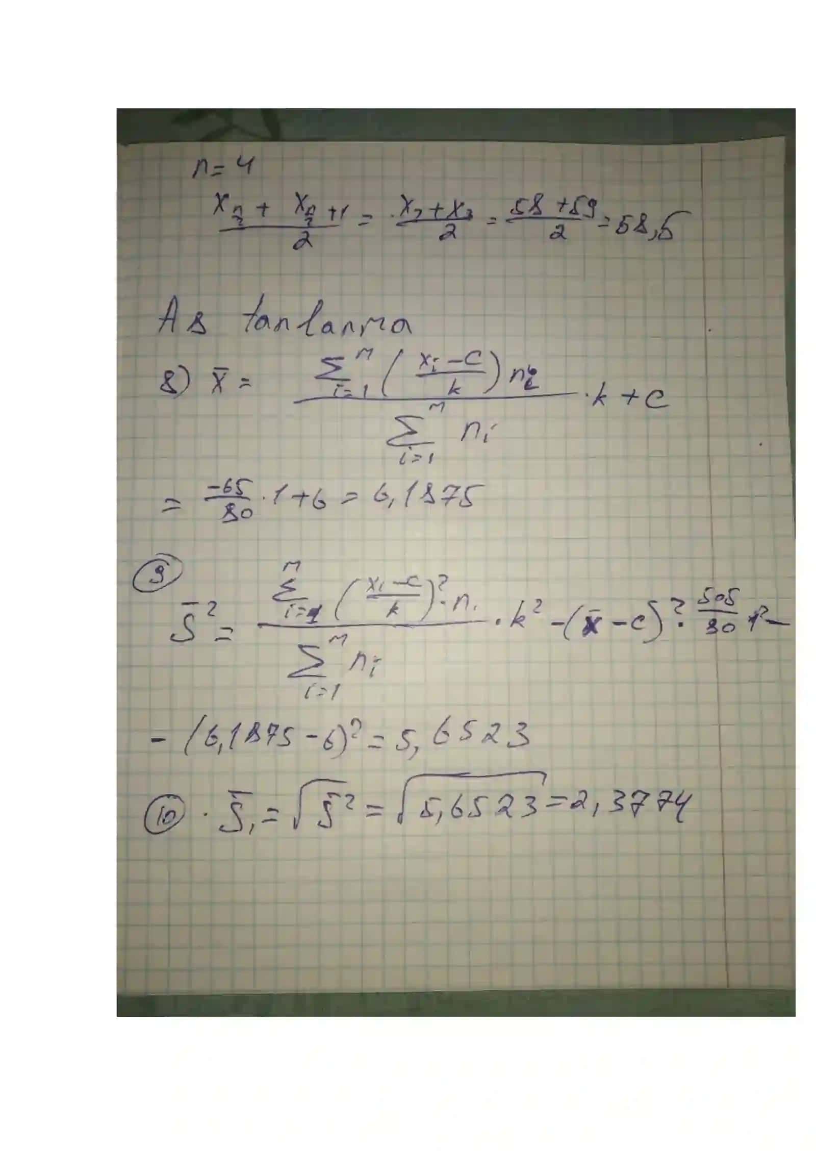 EHTIMOLLAR VA STATISTIKA FANIDAN 3-AMALIY ISHI A8 tanlanma bo’yicha 4