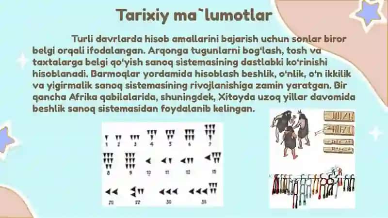 Sanoq Sistemalari va ular ustida amallar 4
