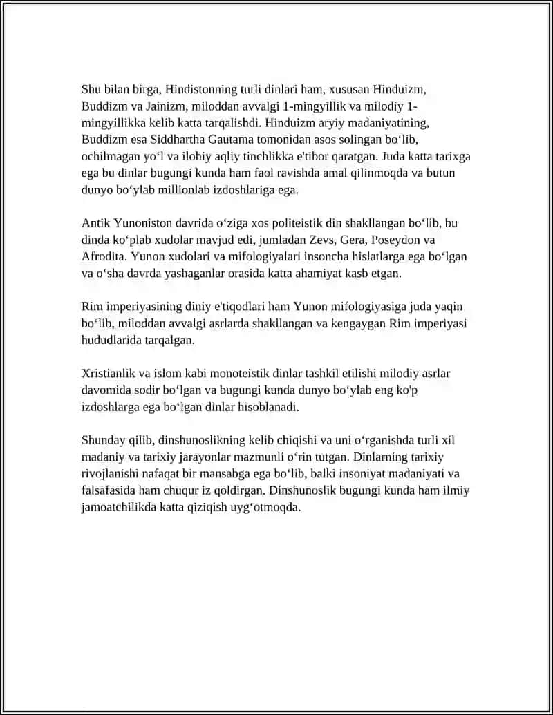 Dinshunoslikning Fan Sifatida Shakllanishi 4