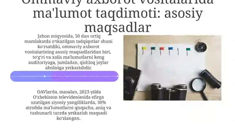 Ommaviy axborot vositalarida axborot taqdimoti: maqsad va vositalari 4