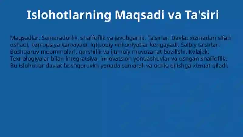 Mustaqillikka yillarida davlat boshqaruv tizimida amalga oshirilgan islohotlar 4