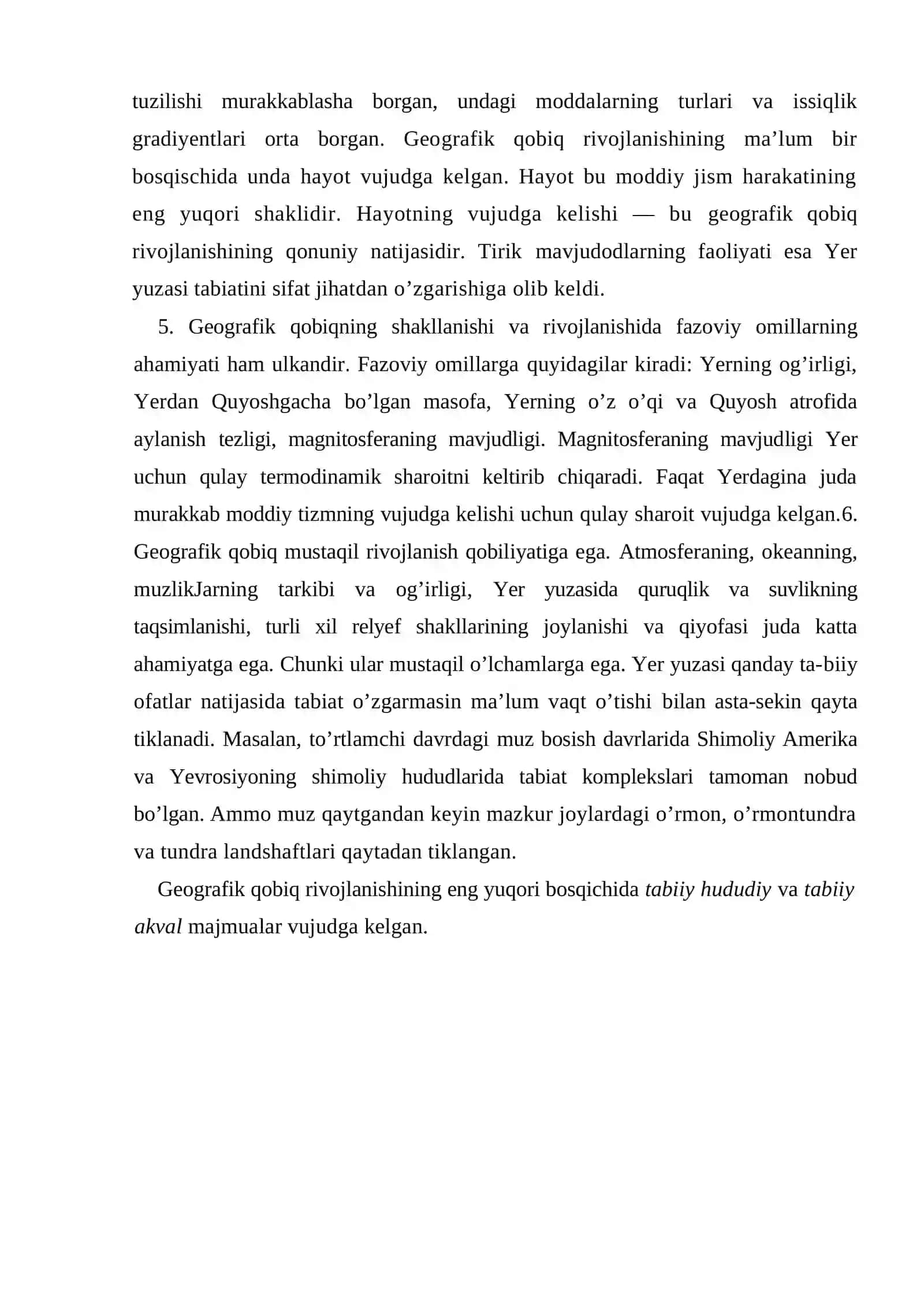 Geografik qobiqda modda va energiyaning aylanma harakati 4