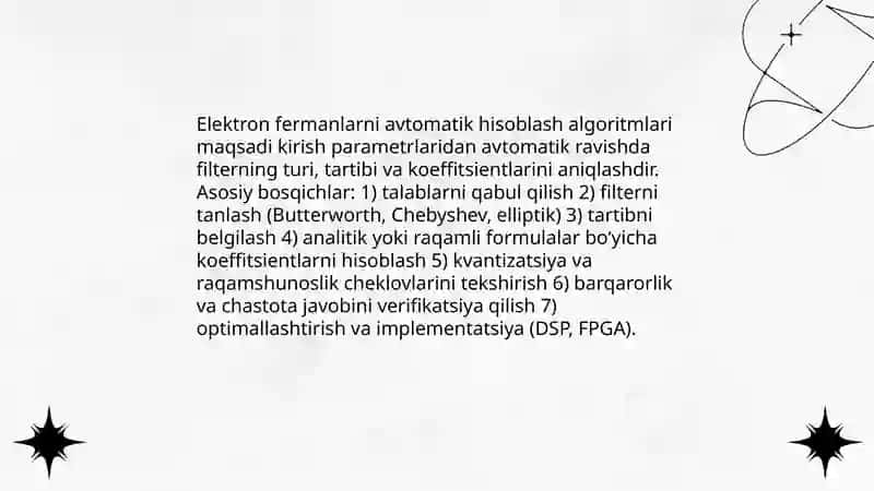 Fermanlarni qo'lda hisoblash usullari 4