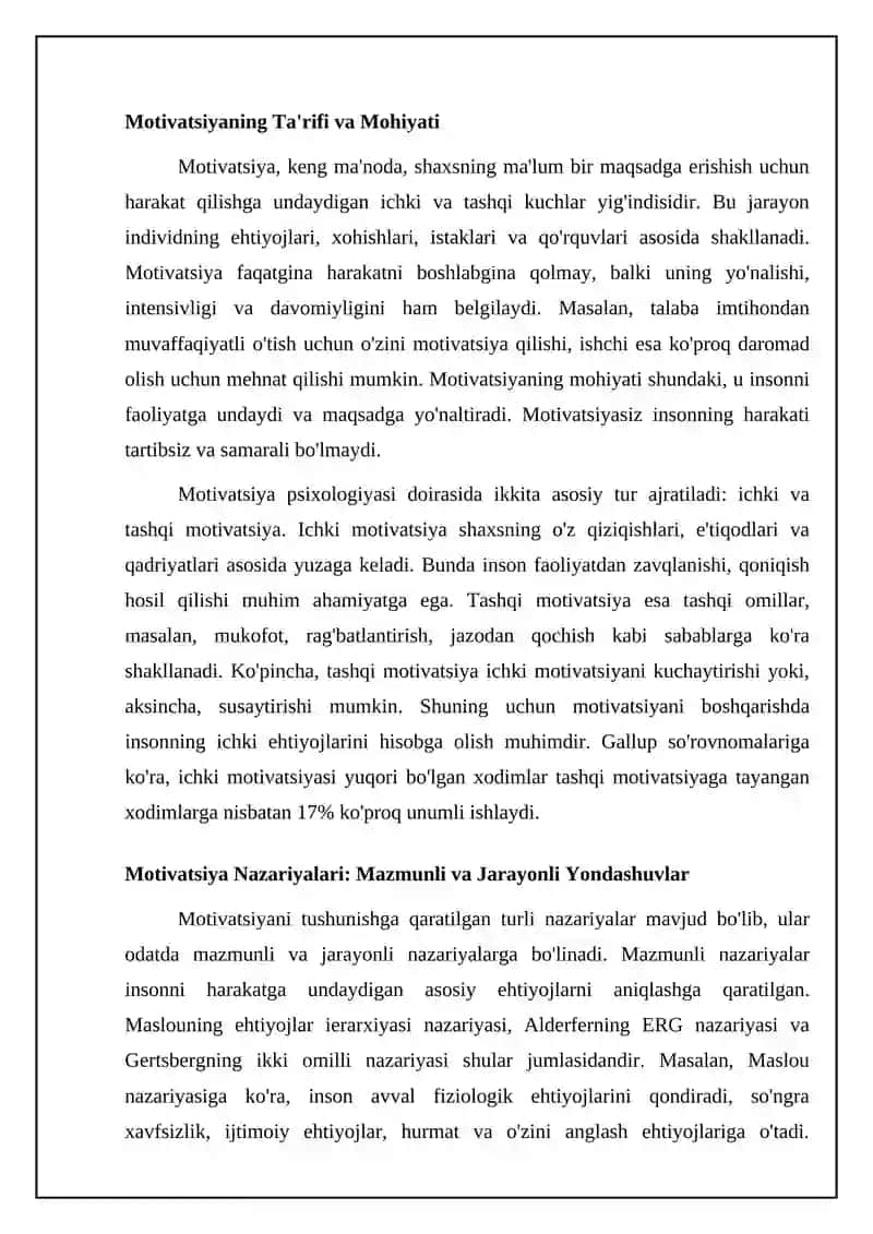 Motivatsiya haqida umumiy tushuncha 4