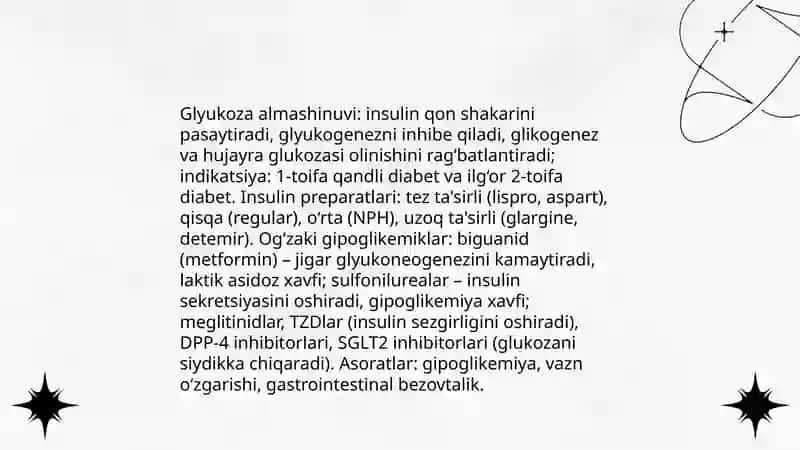 Moddalar almashinuviga ta’sir etuvchi moddalar. Garmon preparatlari 4