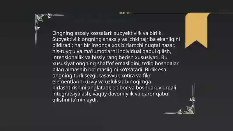 Ong haqida tushuncha va uning xossalari 4