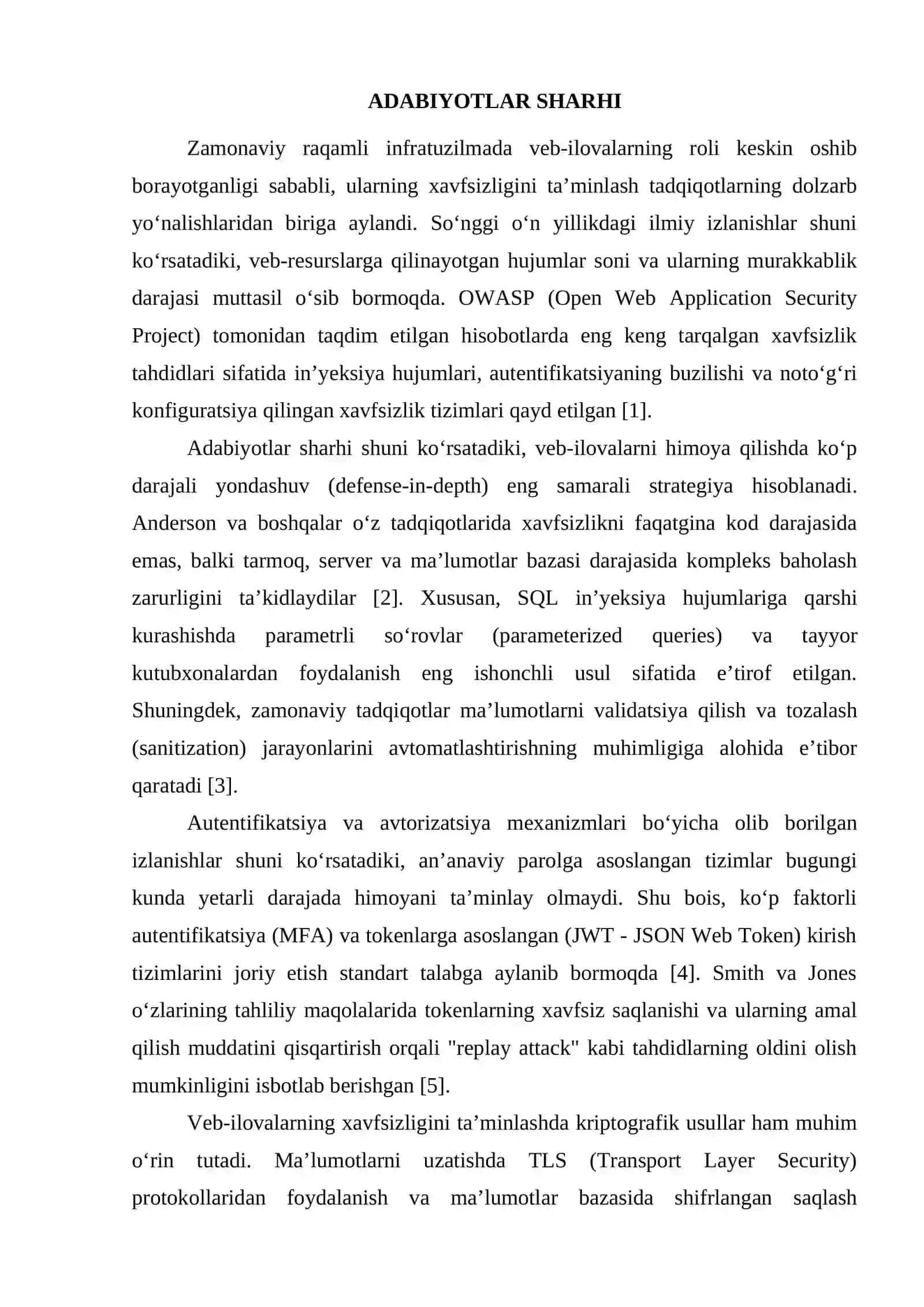 WEB ILOVALARDA XAVFSIZLIKNI TA'MINLASH USULLARI 4