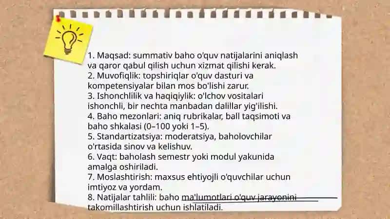 Maktab oʻquvchilarini baholash tizimini samarali usullarini yaratish 4