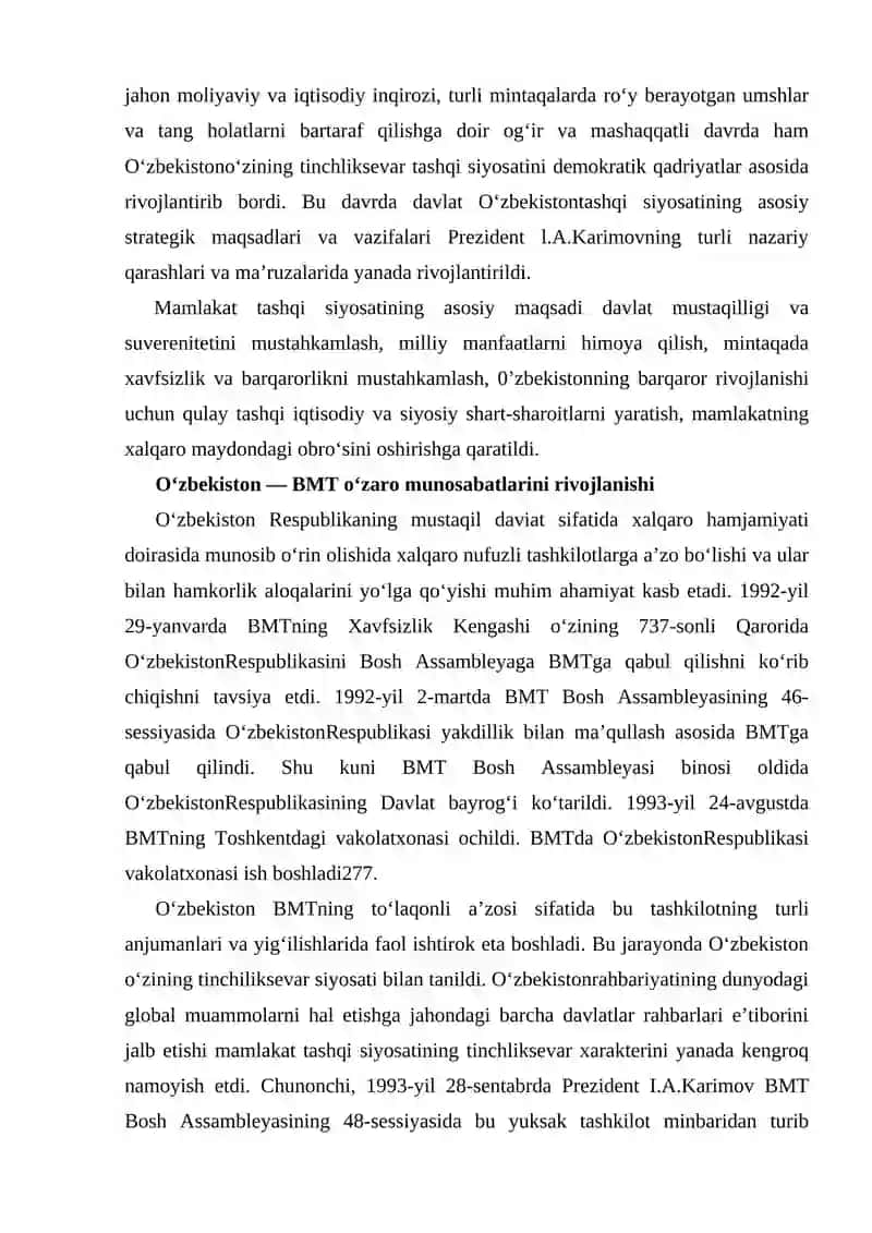 Tashqi siyosat va diplomatik xizmatni shakllantirish borasida amalga oshirilgan ishlar 4