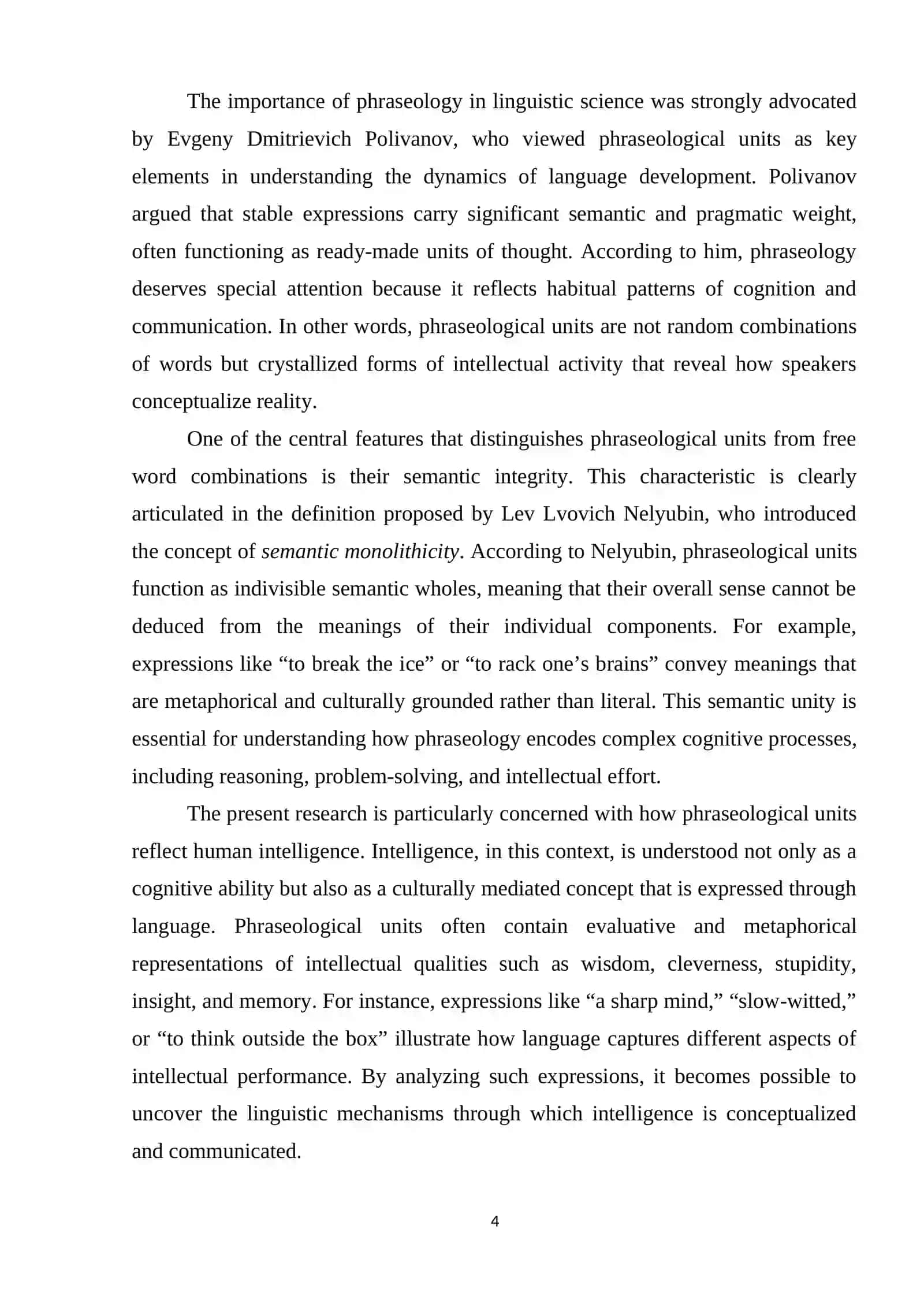 Phraseological Reflection of Human Intelligence in Russian and English Languages 4