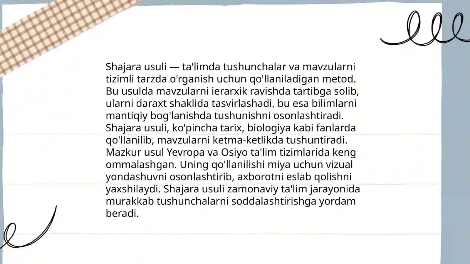 ANTROPOGENETIKA USULLARI: SHAJARA USULI, EGIZAKLAR USULI 4
