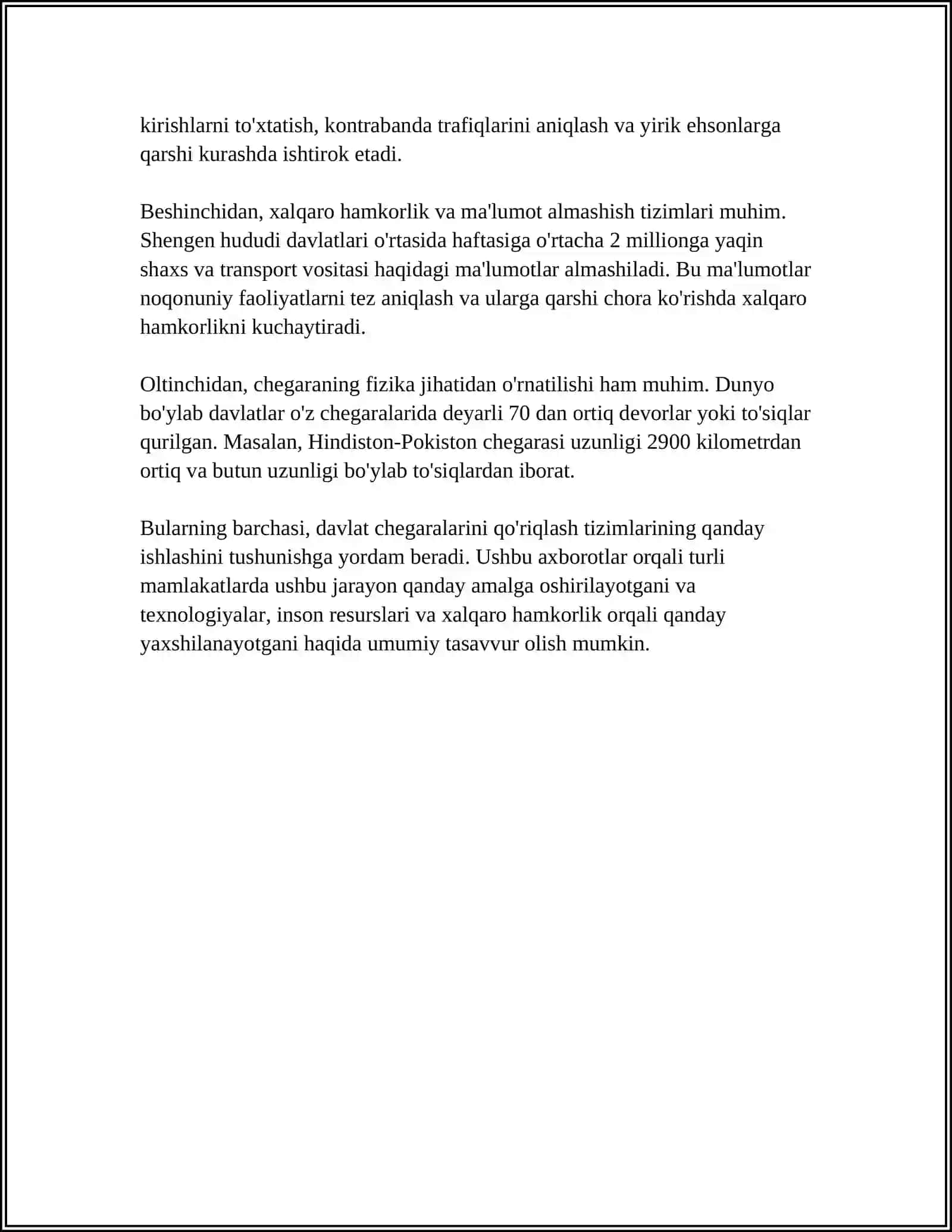 MILLIY XAVFSIZLIKNI TAʼMINLASH BORASIDA AMALGA OSHIRAYOTGAN ISHLAR 4
