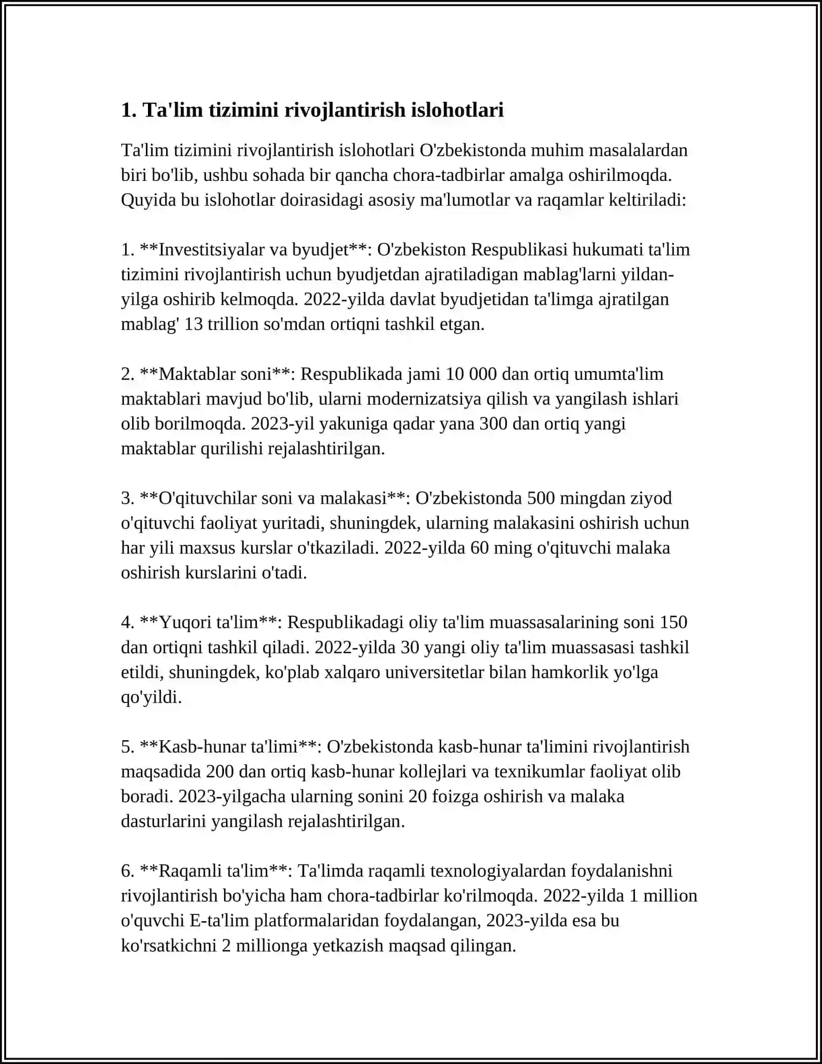O'ZBEKISTON RESPUBLIKASIDA IJTIMOYI SOHADAGI ISLOHOTLAR 4