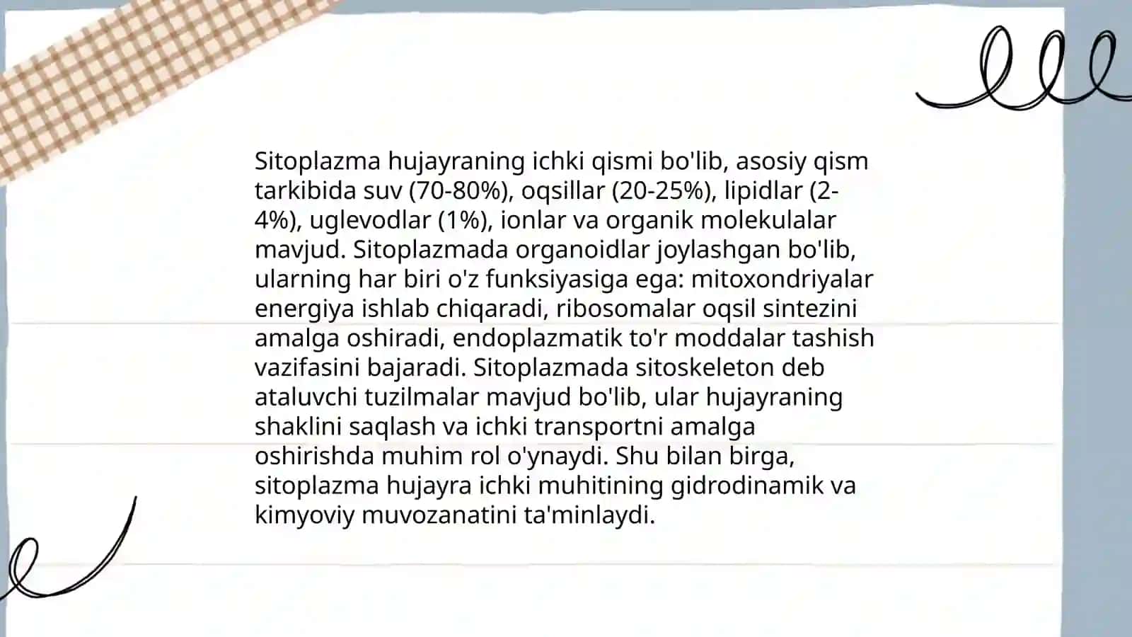 Hujayraning tarkibiy qismini tahlil qilish 4