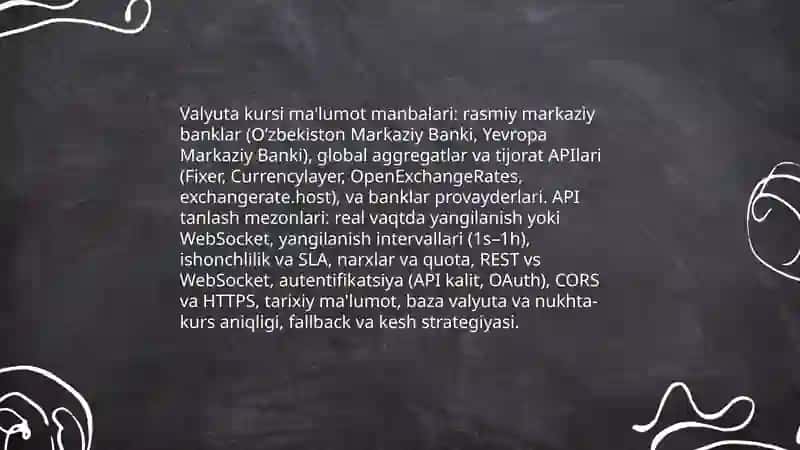 Real vaqt valyuta kurslarini aks ettiruvchi dastur 4