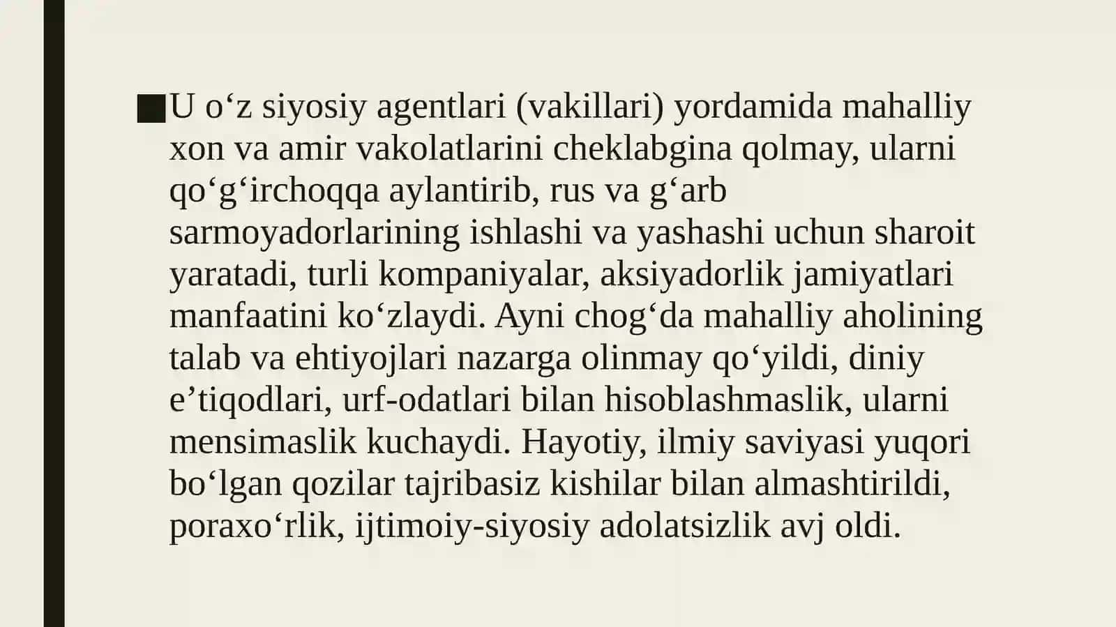 Jadidchilik harakati mustaqil ish 4