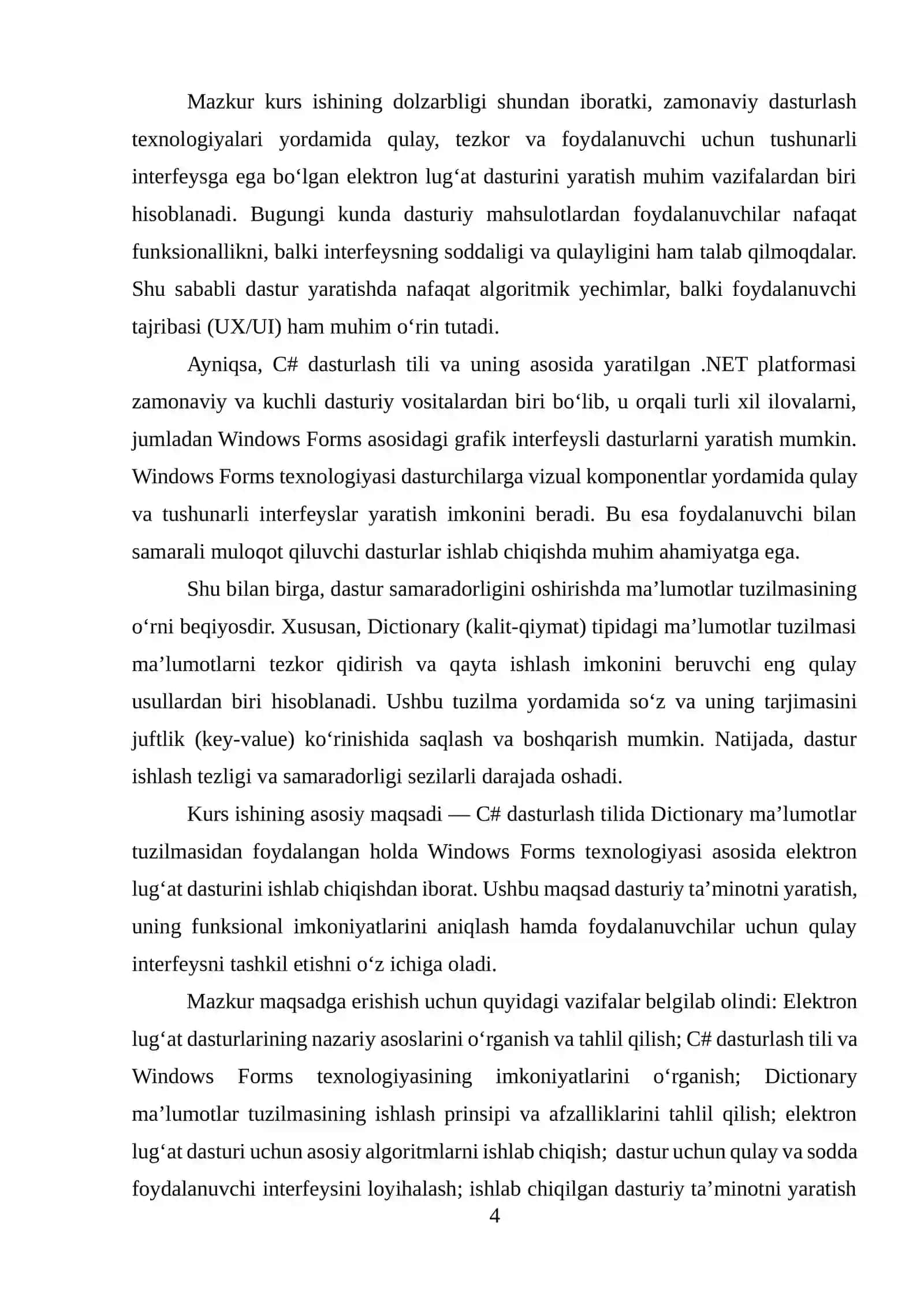 C# tilida Dictionary asosida elektron lug‘at dasturi yaratish 4