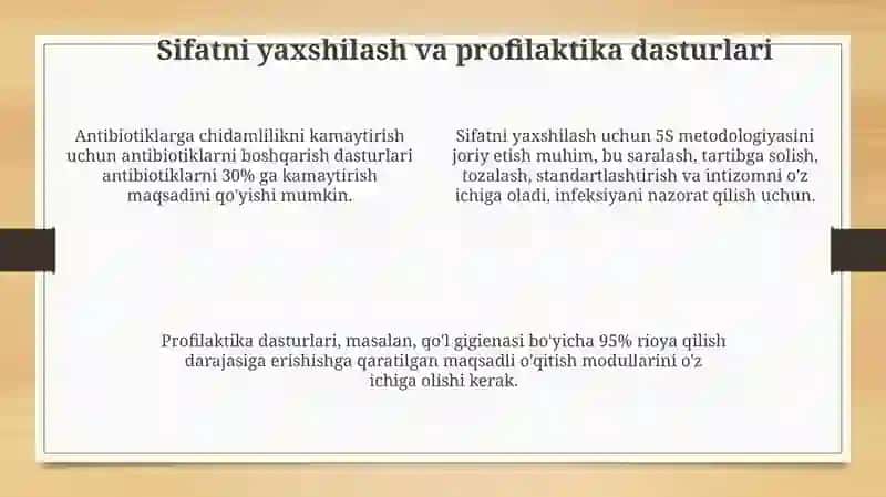 Shifoxona ichi infeksiyasi.Xirurgiyada OITS va COVID-19 muammolari 4