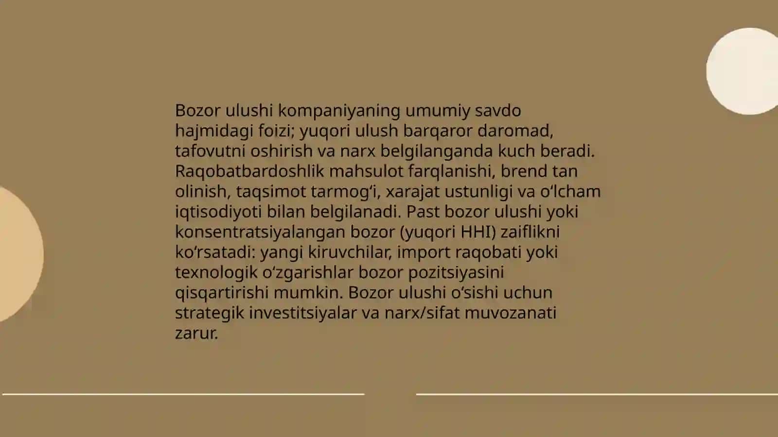 Kompaniyaning kuchi yoki zaifligi nimalardan iborat 4