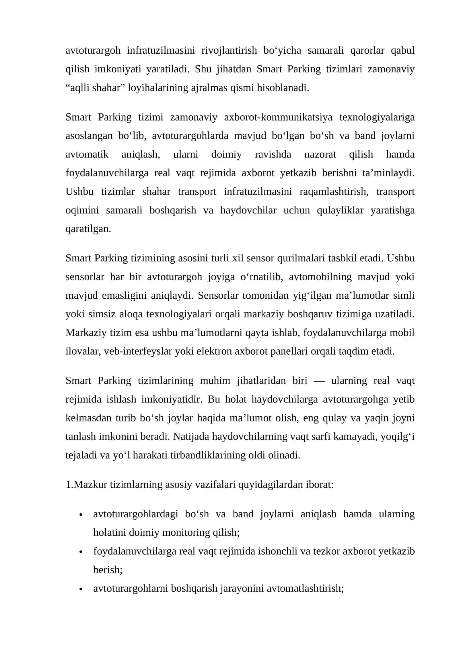 Smart Parking tizimi: bo’sh joylarni sensor orqali aniqlash 4