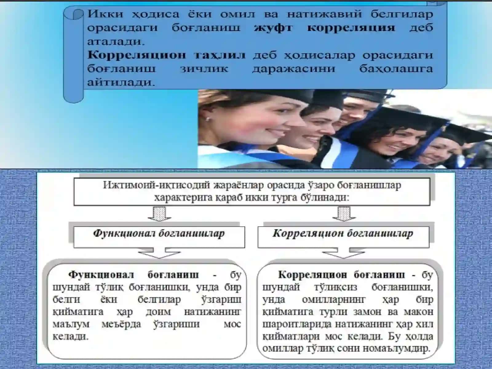 ЖУФТ КОРРEЛЯСИОН-РEГРEССИОН ТАҲЛИЛ 4