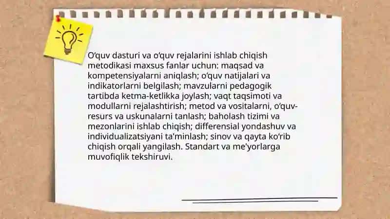 Maxsus fanlarni o'qitish metodikasi 4