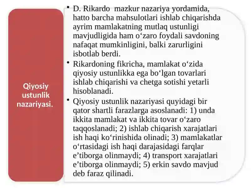 Milliy xo‘jaliklarning xalqaro iqtisodiy munosabatlar tizimi 4