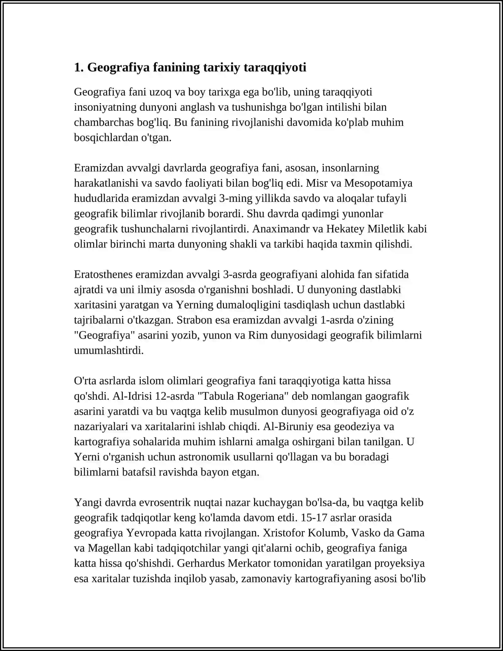 ILMIY GEOGRAFIK ISHLAR BOSQICHIDA GEOGRAFIYA FANINING RIVOJLANISHI 4