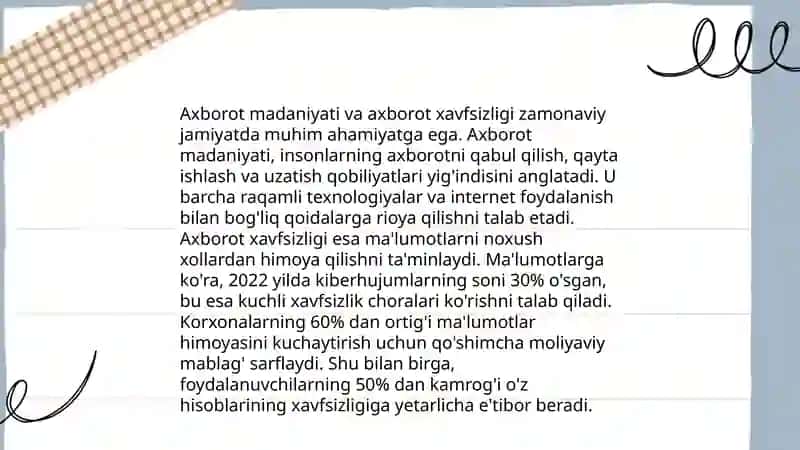 O'quvchilarda axborot iste‘moli madaniyatini shakllantirish 4