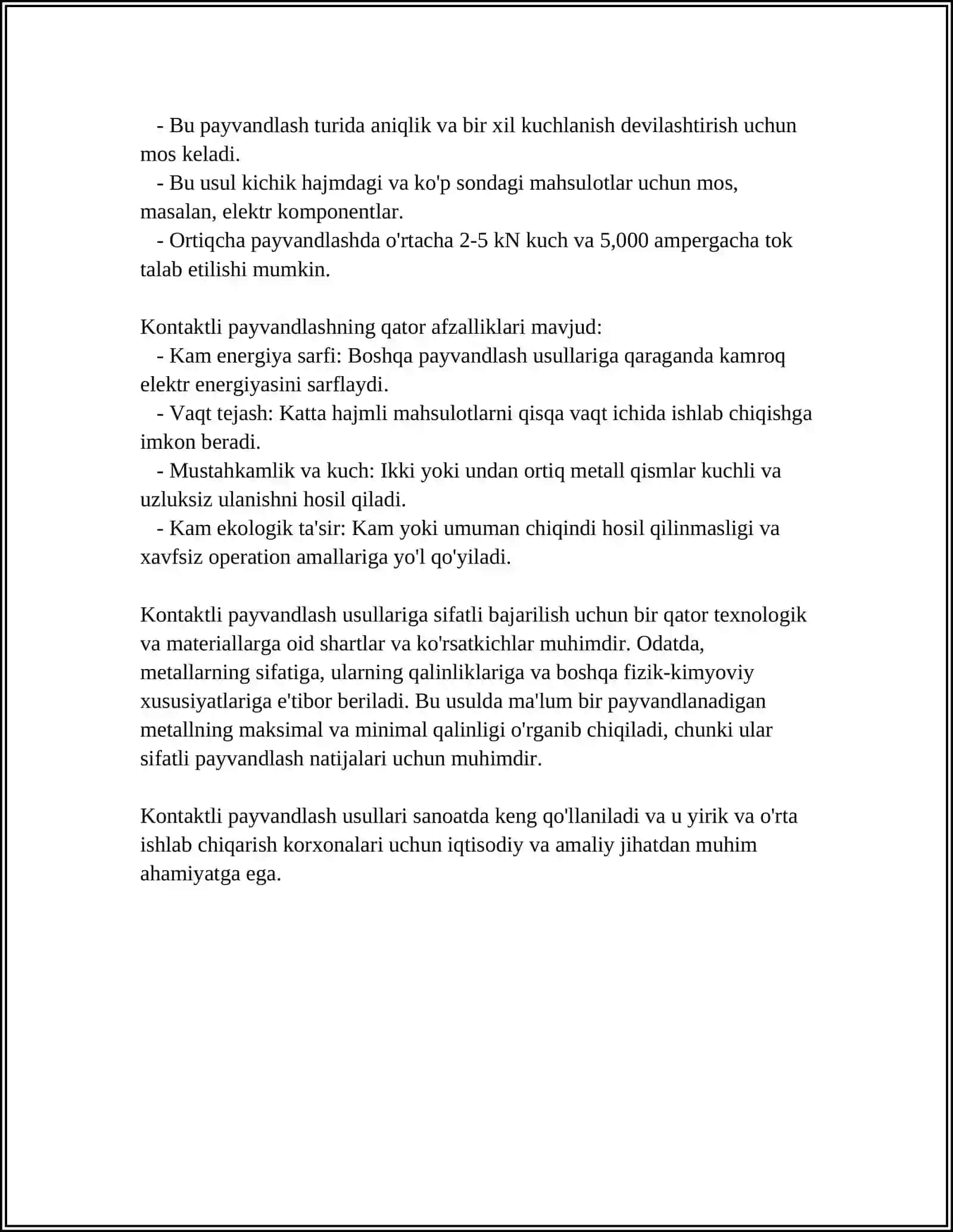 KONTAKTLI PAYVANDLASH UCHUN ROBOTLARNING TEXNOLOGIK TA'MINLANISHI RASMLARI BILAN 4