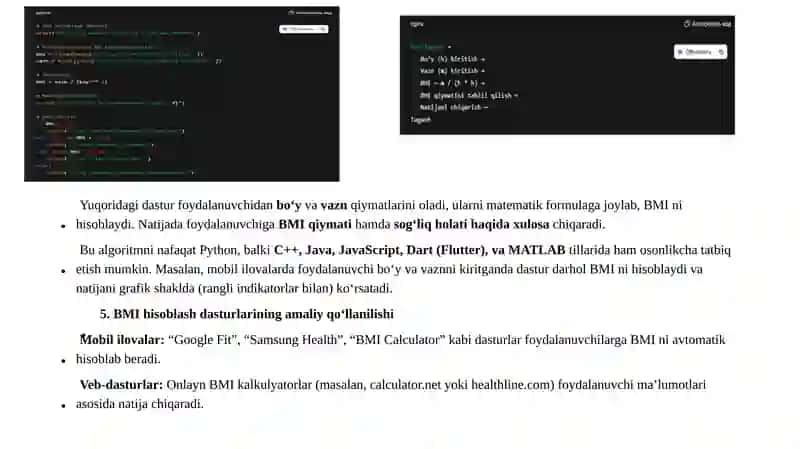 BMI hisoblagich 4