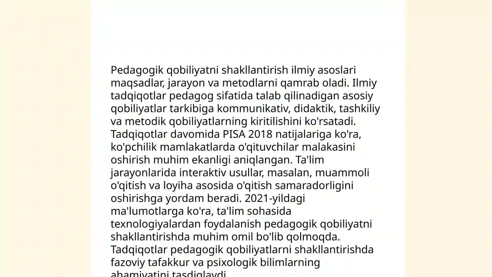 Pedagogik qobiliyatni shakllantirish yoʻllari 4
