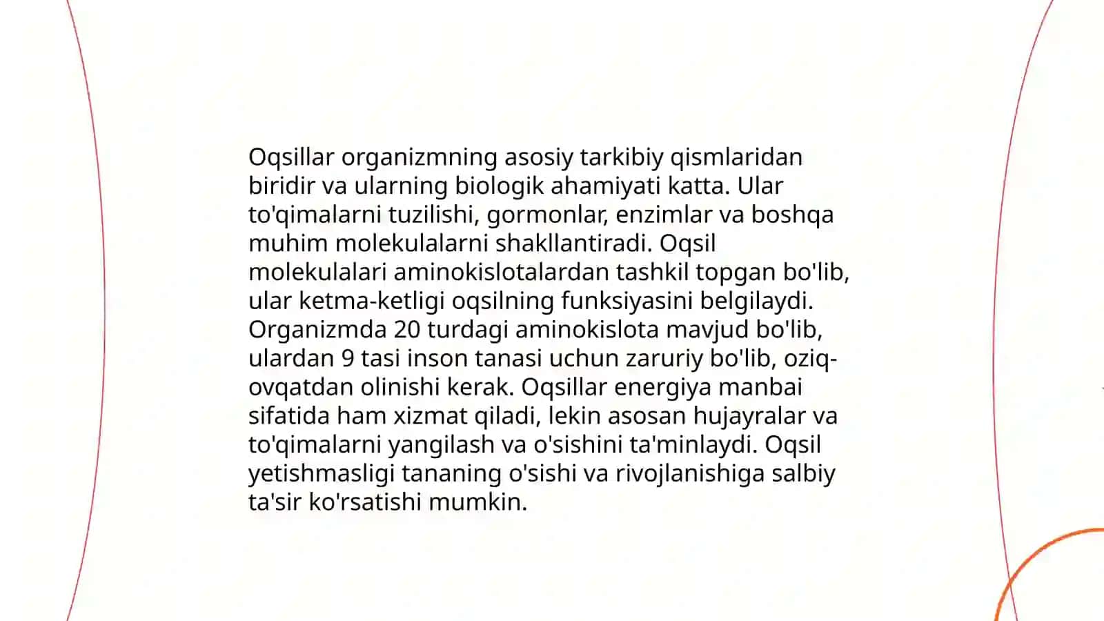Oziq-ovqat mahsulotlari tarkibidagi oqsillar 4