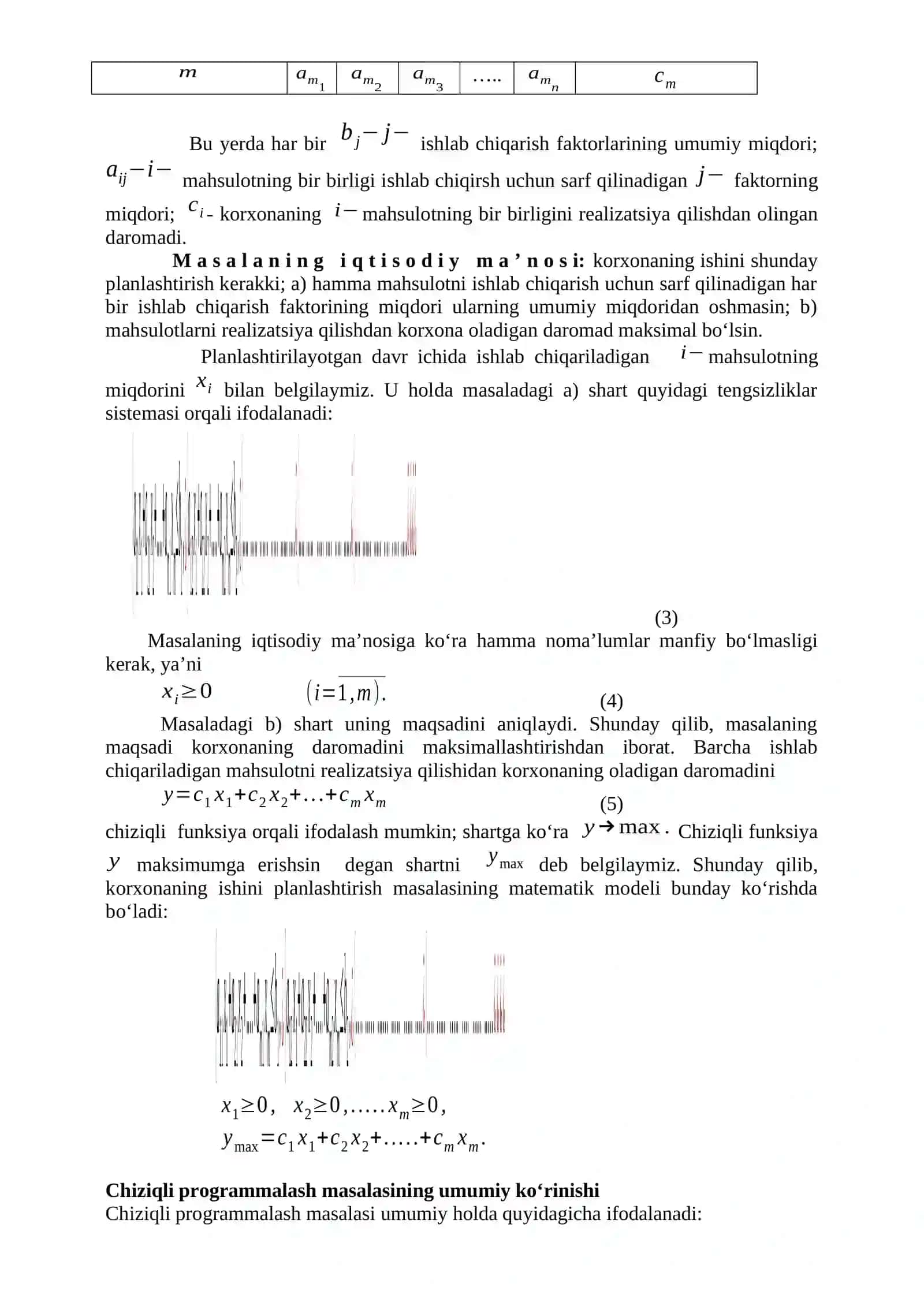 MAVZU. CHIZIQLI PROGRAMMALASHTIRISH NAZARIYASI ASOSLARI 4