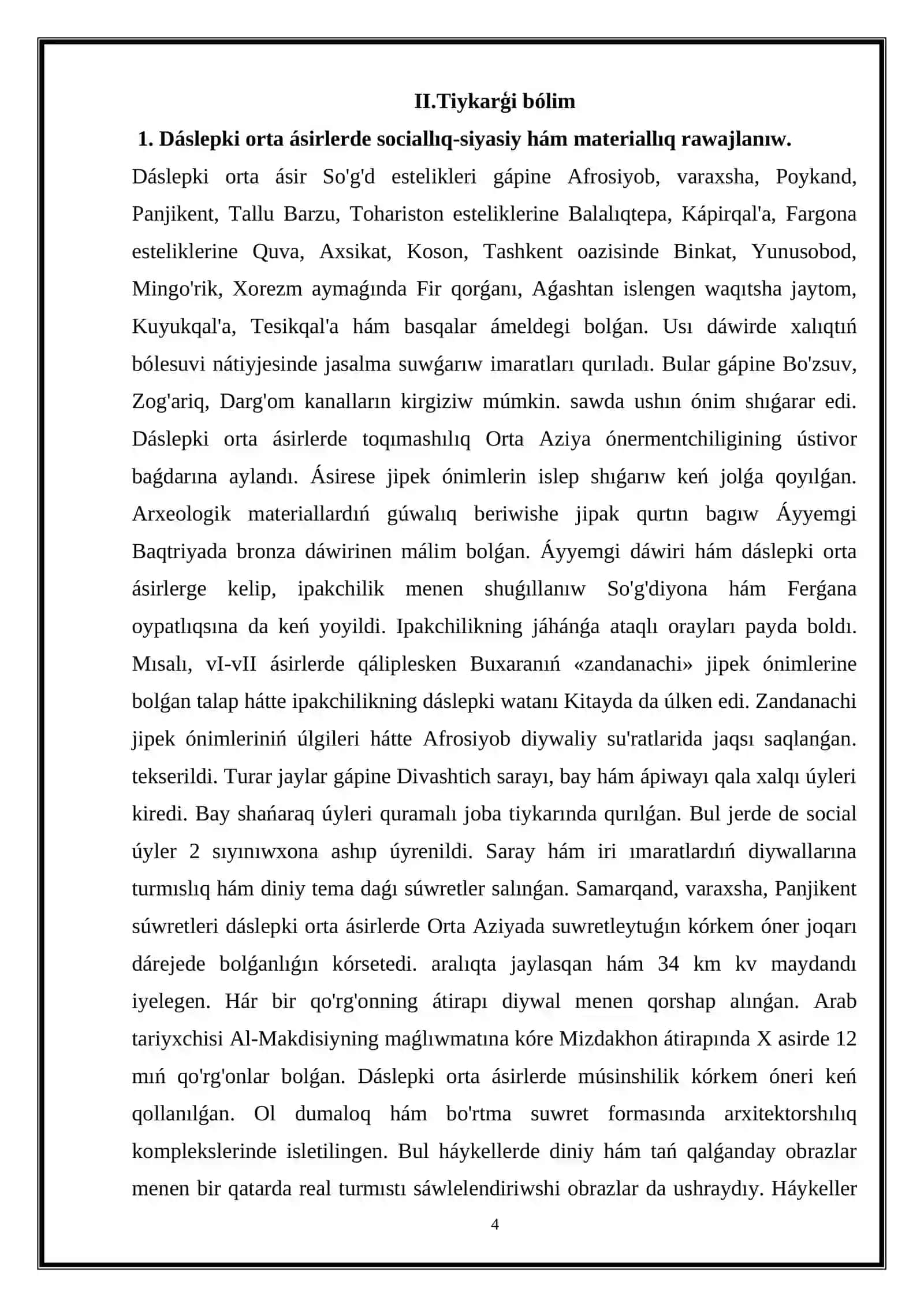 Tashkent ulkesi erte orta asirler arxeologiyasi 4