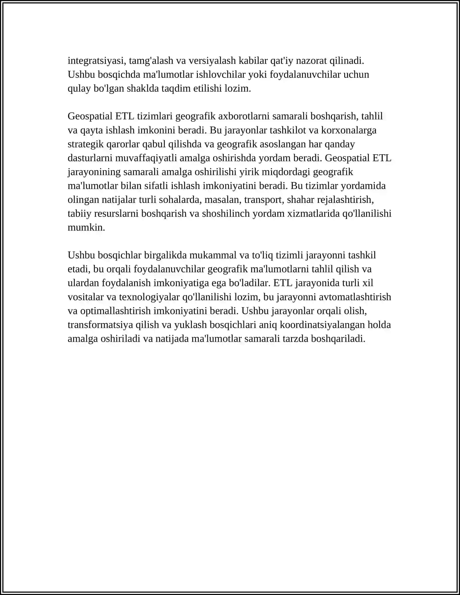GEOSPATIAL ETL TIZIMLARI 4