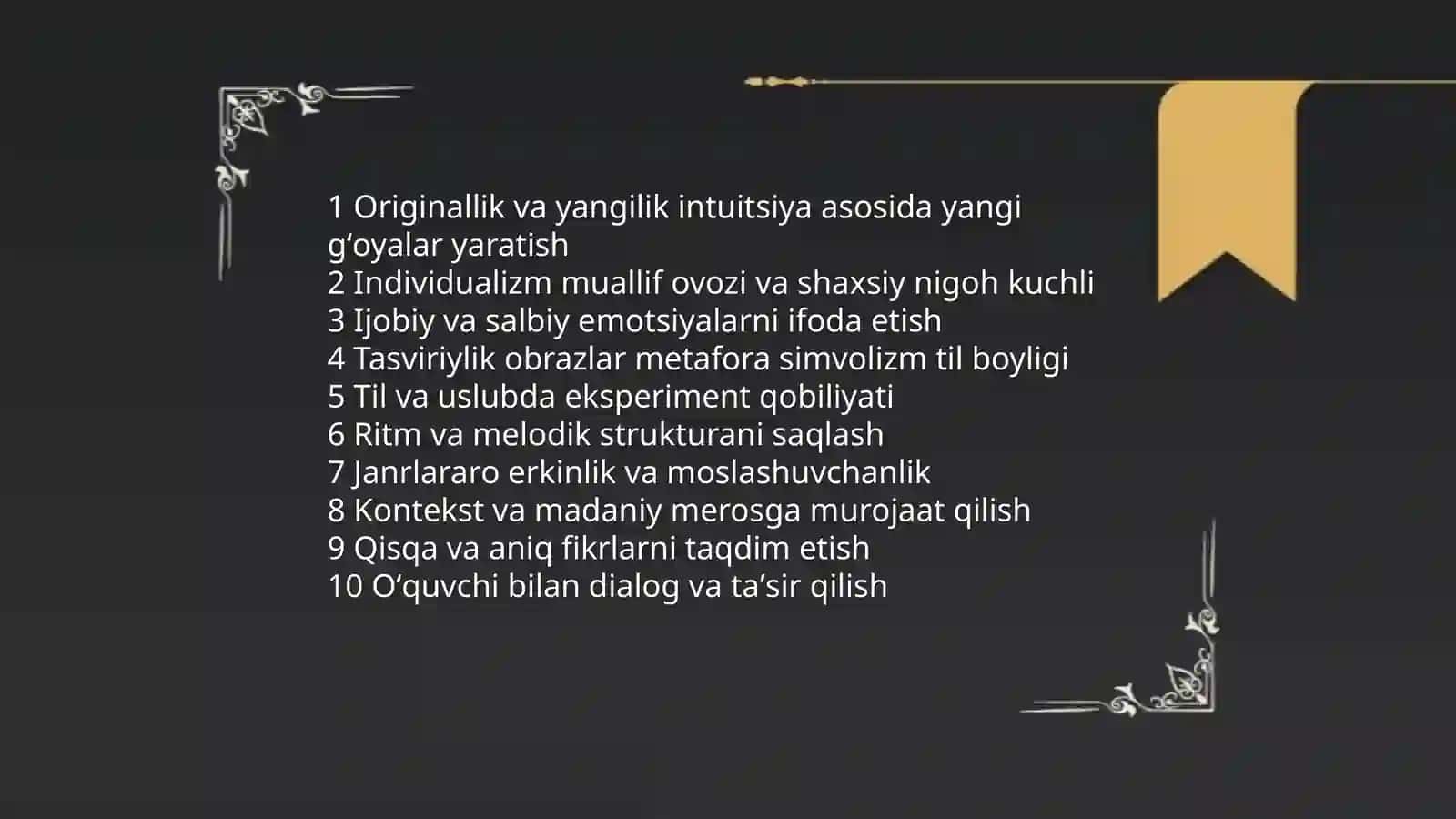 Ijodiy metod va ijodkor uslubi 4