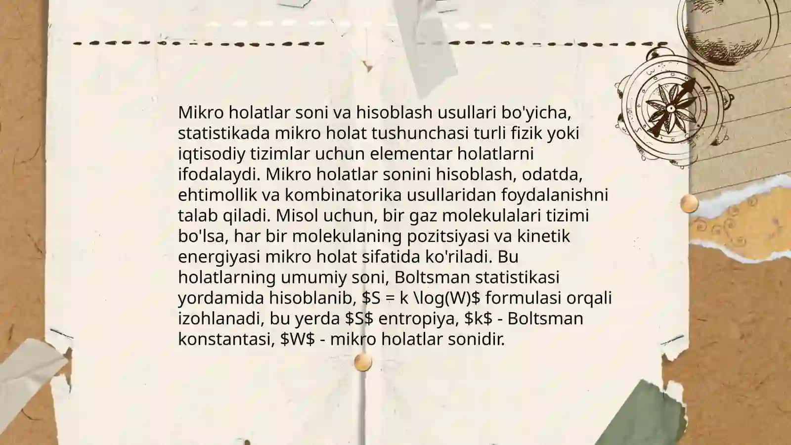 Makro va mikro holatlar hamda termodinamik ehtimollik 4