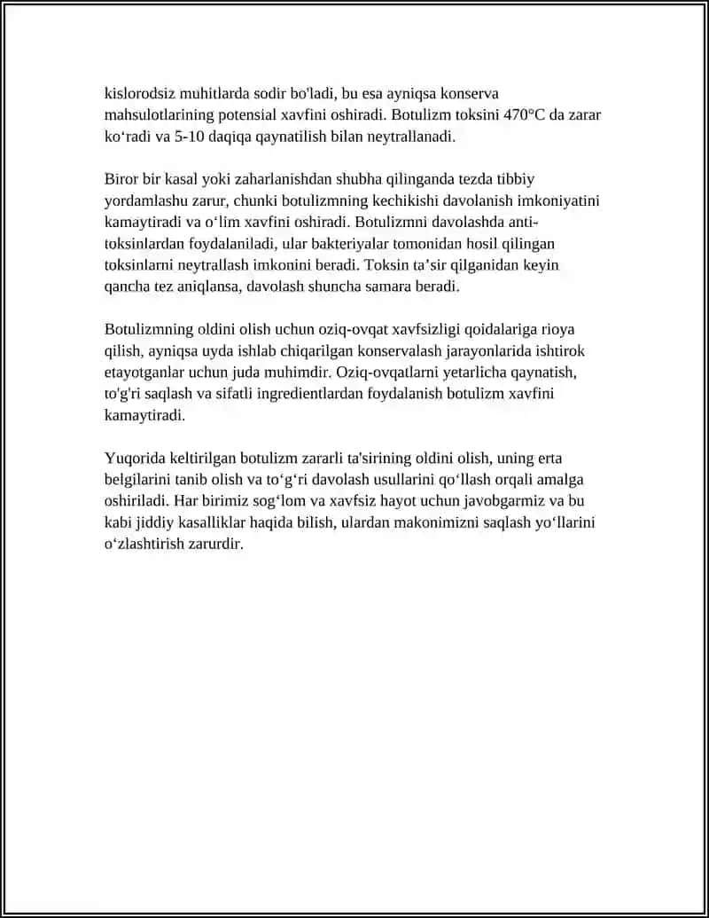 BOTULIZM BILAN ZAHARLANISH 4