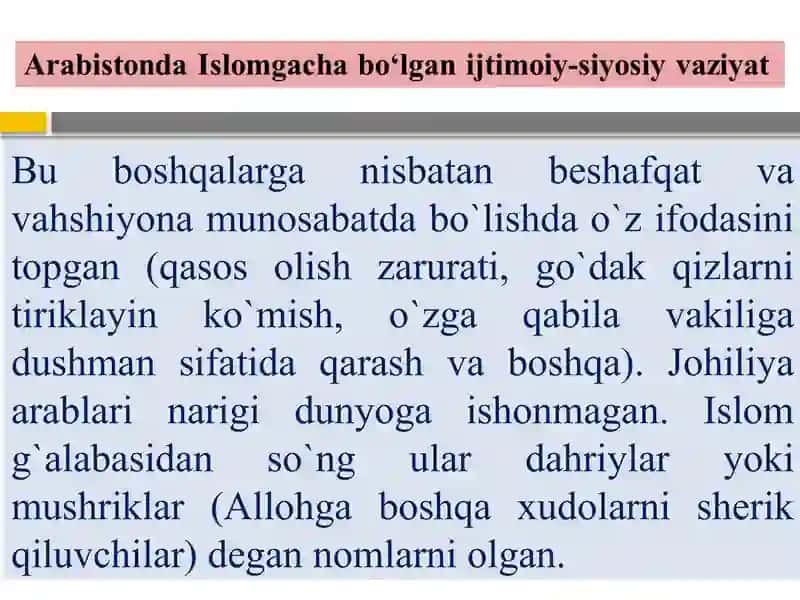 Islomdinining paydobo‘lishi 4