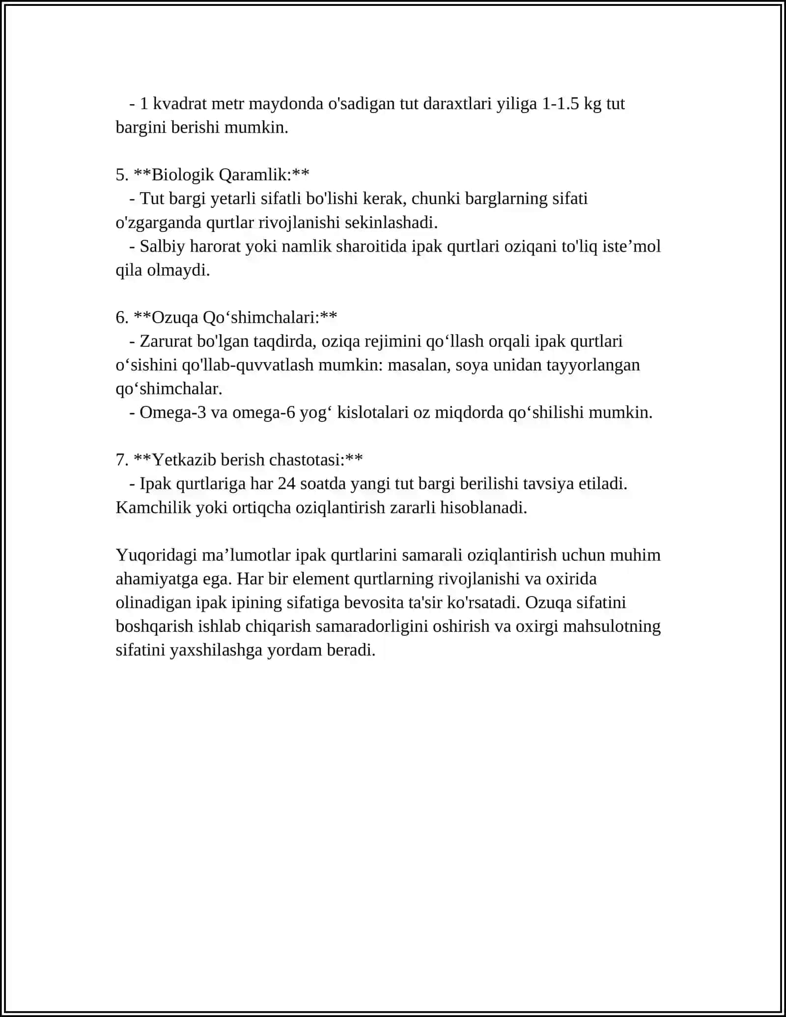 IPAK QURTLARINI BOQISHDA OZUQA SIFATINING TA'SIRI 4